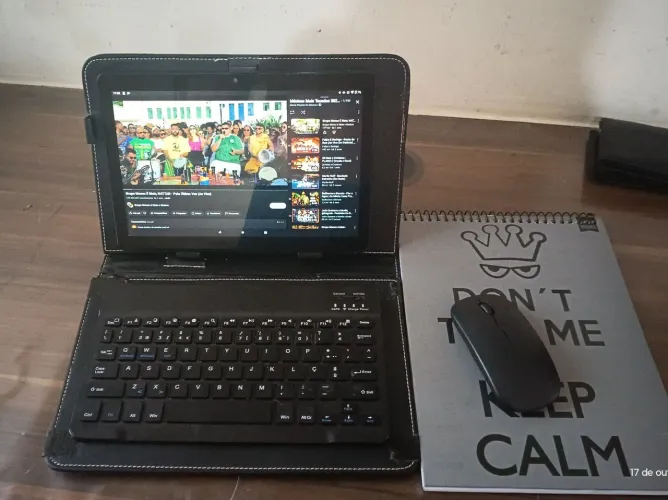 Tablet Multilaser 4G 64Gb + Teclado e Mouse bluetooth + Case
