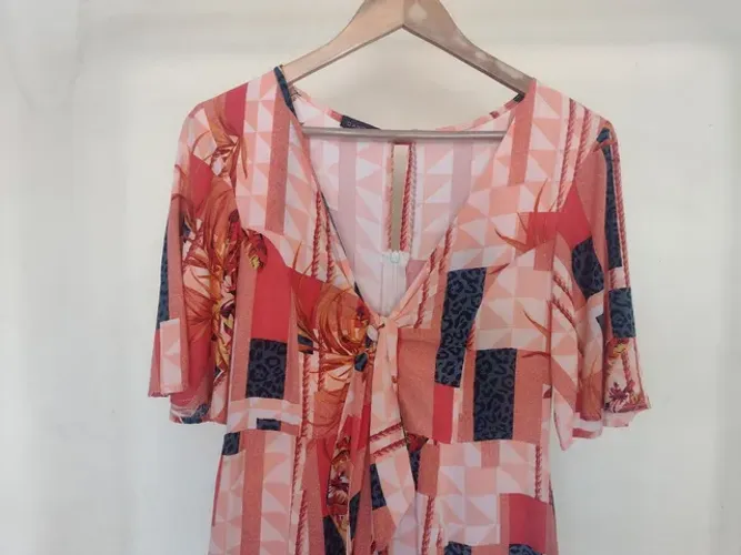 Macacão estampado em viscose M