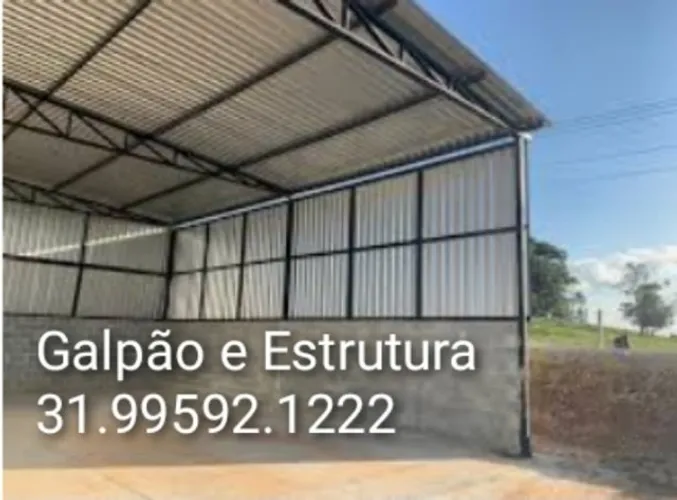 Galpão 200 m2 , outro 360 e 420 n kit Estrutura metalica tesouras telhas  ou so encomenda 