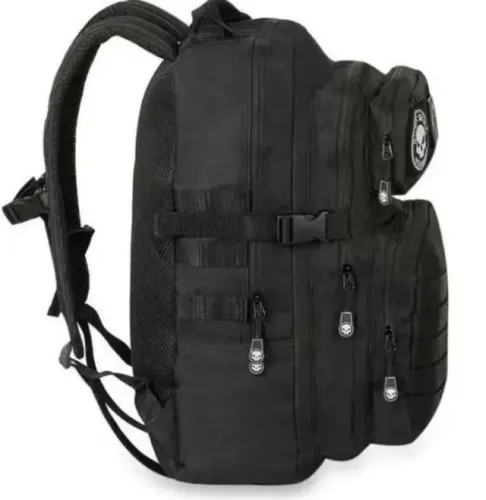Mochila Masculina Black Skull Resistente P Notebook