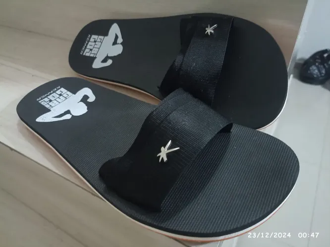 Chinelo Slide Kenner GabiGol - Preta - ORIGINAL
