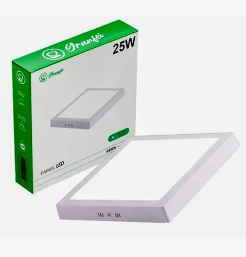 Plafon de Led Sobrepor<br><br>25w Branco Frio -<br><br>Tamanho: 27,5cm X 27,5cm