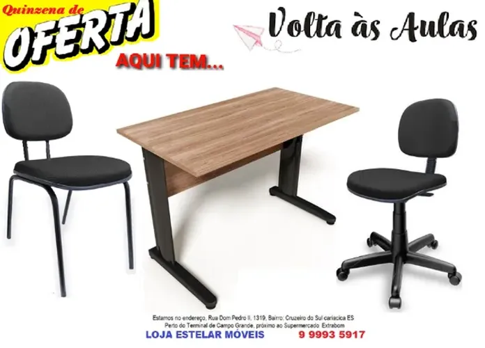 Mesas, Escrivaninhas e Cadeiras de vários modelos!