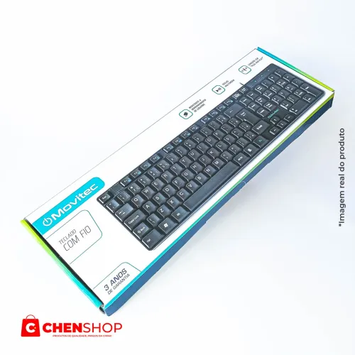 Teclado com Fio Movitec - Novo