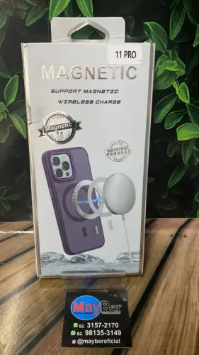 Capinha Magnética Compatível para Celular Linghtning 11 Pro - Carregamento Wireless