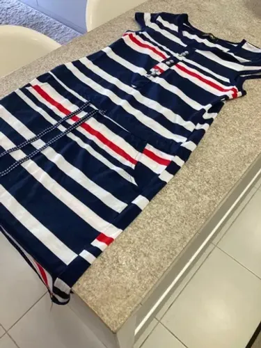 Vestido Longo Listrado Feminino