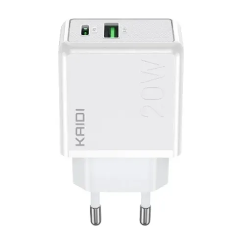 Fonte Carregador Rápido Duas Entradas Tipo C e USB Turbo 30w 50w Kaidi/H'Maston