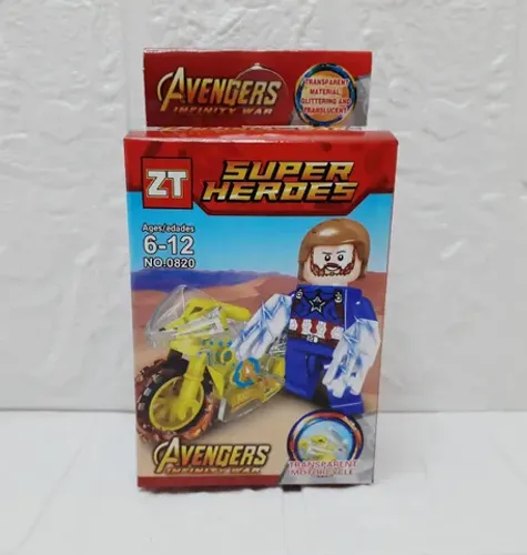 Lego Super Herois ZT 6-12 0820 Capitão America  Descrição Do Produto  Blocos de Montar Sup