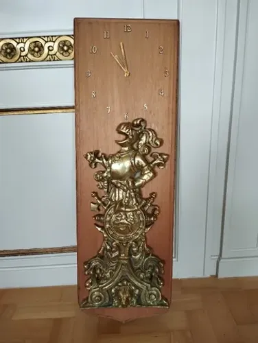 Frete negociado-relógio parede madeira e bronze