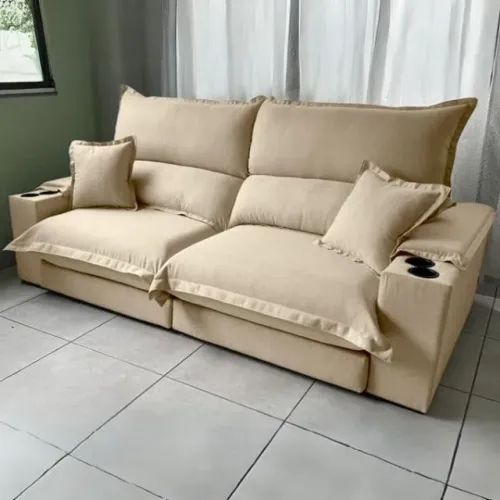 Sofá Retrátil e Reclinável Apogeu 2,50 m - Entrega Rápida