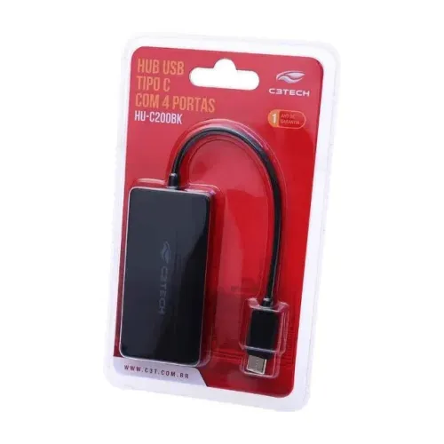 Hub USB Tipo C - 2.0 4 Portas - C3tech.