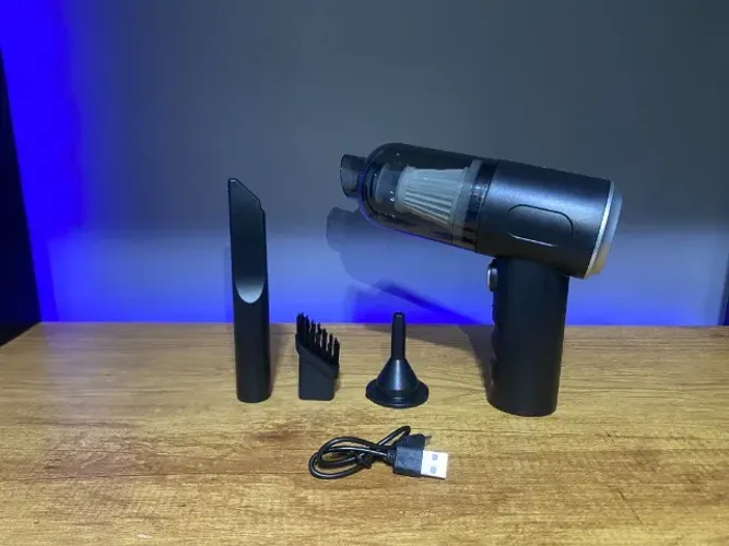 MINI ASPIRADOR PORTÁTIL SEM FIO 3 EM 1.