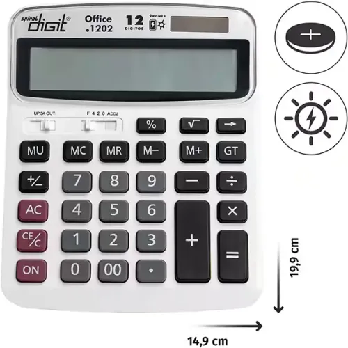 Calculadora Eletronica digital 12 digitos - DIGIT OFFICE 1202