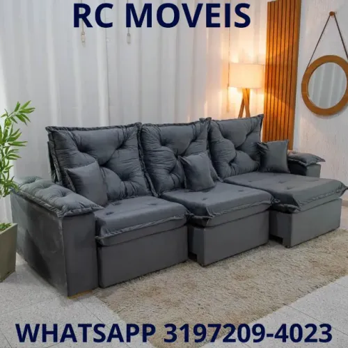 Sofá Londres 3 Módulos Retrátil e Reclinável - Conforto e Elegância