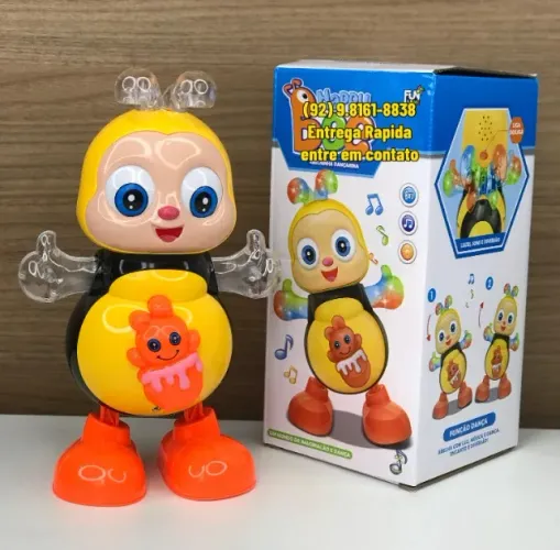 Abelha de dança elétrico para crianças Engraçado Blink Eyes, Luz intermitente