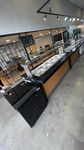 Buffet completo quente 10cubas e frio 8cubas - pronta entrega - novo 