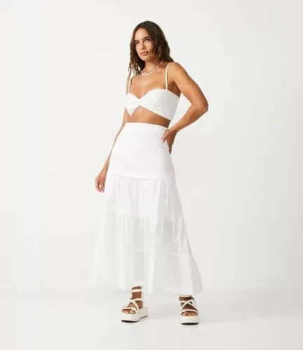 Saia new midi texturizada 100 Ou Conjunto (Saia e Top) 150