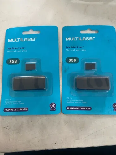 2 kilt Pen drive 8GB Multilaser 2 em 1 - Micro SD