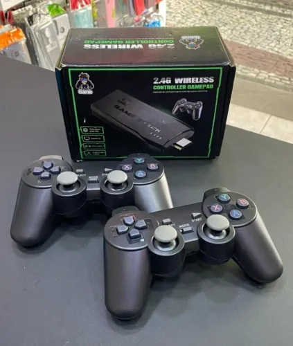 Video Game Stick 4k 2 contorle sem fio mais de 10 mil jogos
