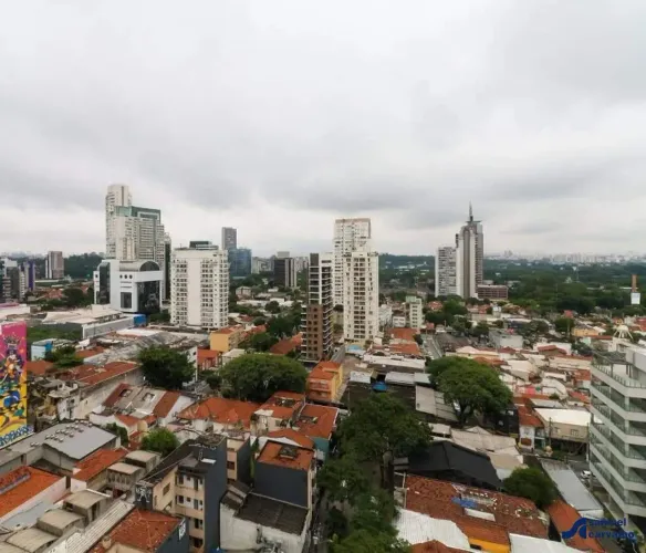 Prédio novo s/ vaga 30 m2 próximo metrô pinheiros Studio mobiliado à venda  Rua Fernão Dia