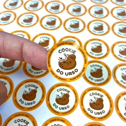 Adesivo Vinil redondo 4cm com Recorte Eletrônico  - 220und