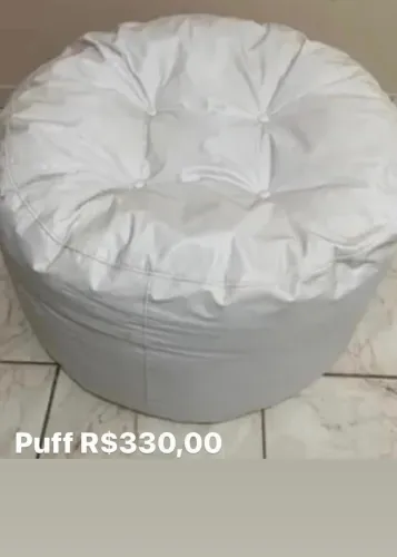 Puff infantil Branco para ensaio Newborn pouco uso