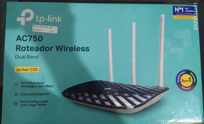 Roteador TP-Link Archer C20 AC750 Dual Band  