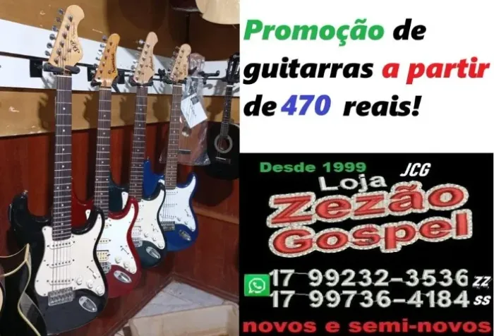 Promoção de guitarras a partir de 470 reais!!  