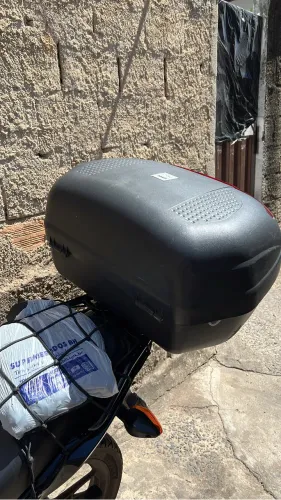 Baú Bauleto Moto Protork 45Lts Smart Box 2 completo com suporte 