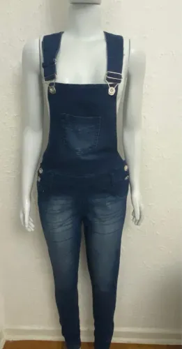 Macacão Jeans Catylaine Tamanho 44 Stretch Ótimo Estado