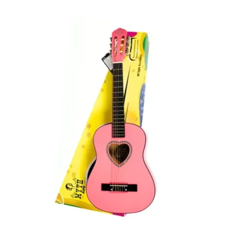 Violão Acústico Coração Rosa De Nylon 1/2 Pink Heart Myth