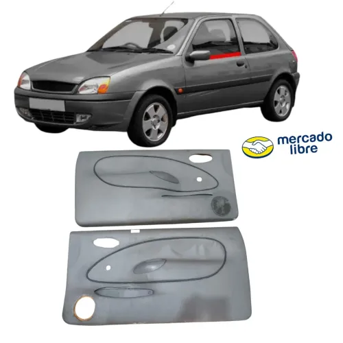 Par de forro ford fiesta 2 portas original ford 1999 2000 2001 2002