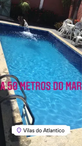 CASA Temporada em VILAS DO ATLÂNTICO  ALUGUEL AR NOS 6/4, A 50 metros do mar PISCINA.