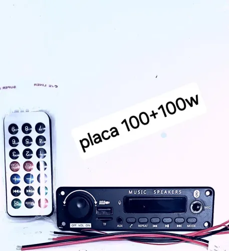 Placa Music Speakers 100+100w Bluetooth USB