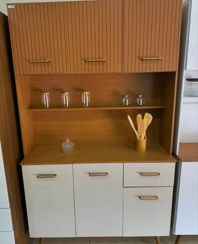 Armário de Cozinha Lívia 6 Portas 1 Gaveta Larg. 1.10m- Produto Novo