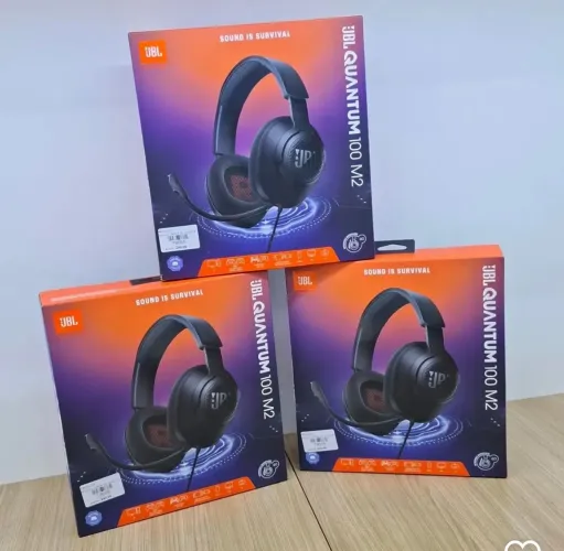 Headset Gamer JBL Quantum 100 M2, Drivers de 40mm, Preto, Novo lacrado