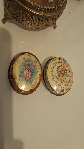 2 Antigas Latas oval vintage da THE CHAMBERS CANDY COMPANY, Halesowen, Inglaterra