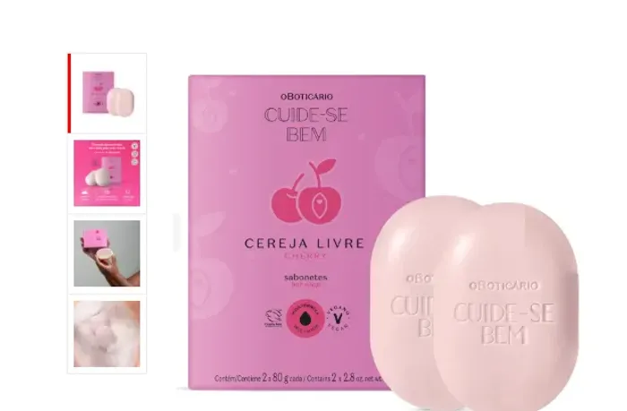 Sabonete Em Barra Cuide-Bem Cereja Livre 2x80g Cuide-se bem