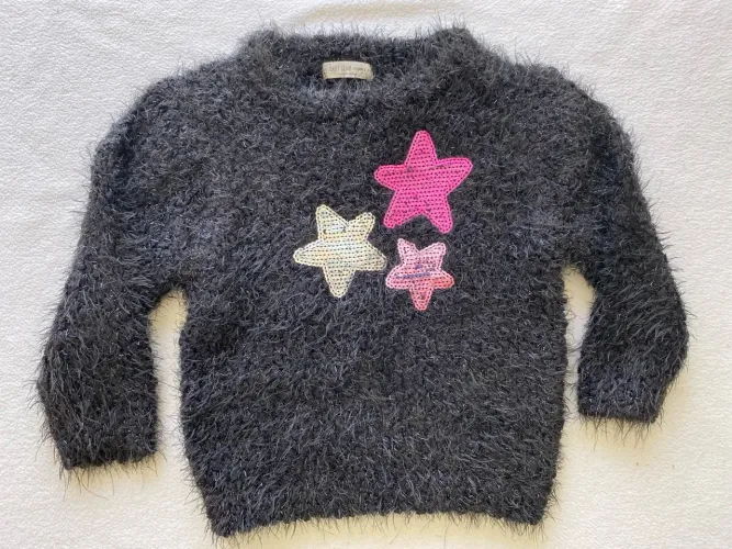 Blusão Preto Pelinho Estrelas