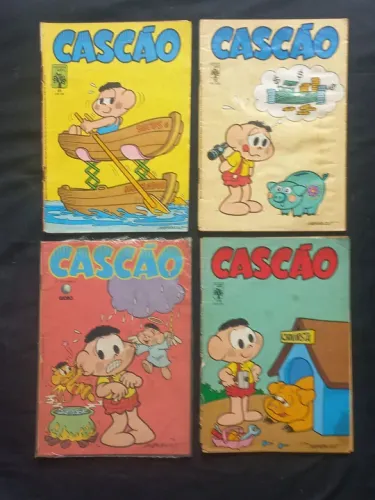 Gibi cascão. Kit 4 gibis antigos do cascão