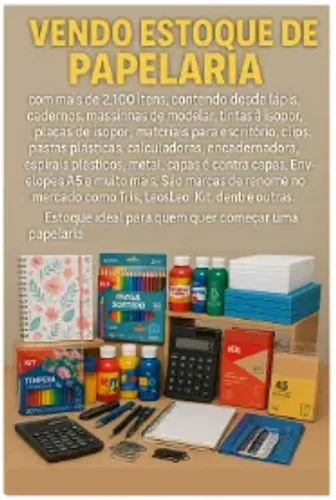 Vendo estoque completo de papelaria