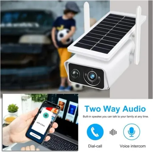 Câmera de Segurança WiFi Solar Minimen 4MP HD Resistente à Água com Áudio Bidirecional