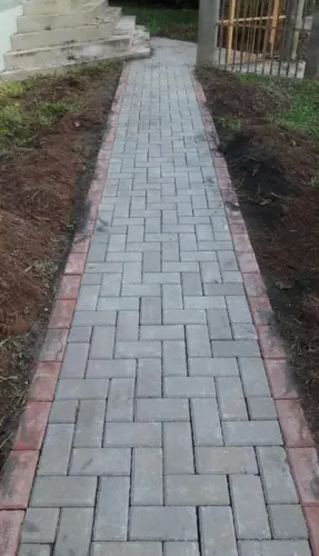 Pavimentação e assentamento de meio fio