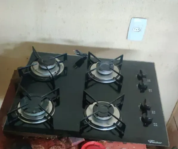 fogão a gas coock top 4 bocas acendimento eletrico