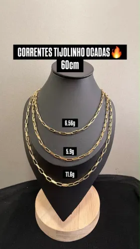 Corrente de ouro 18k procedência garantia eterna