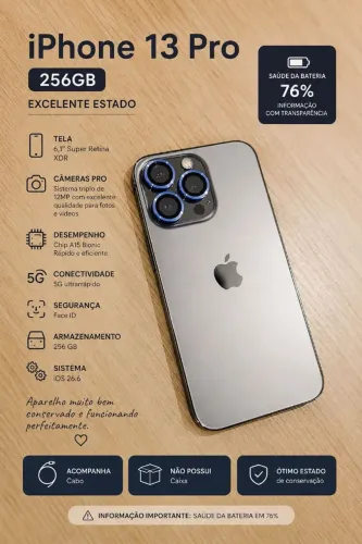iPhone 13pro 256gb cinza espacial