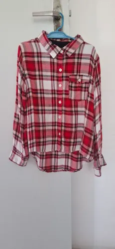 Camisa infantil quadriculada