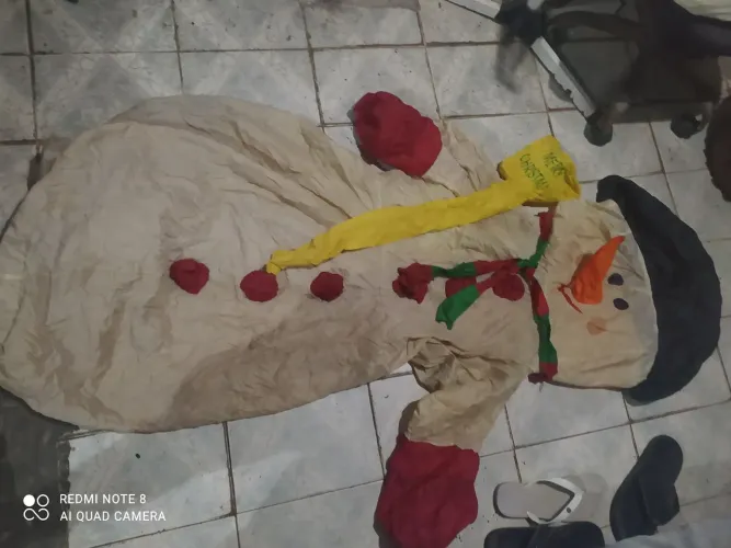 Boneco de neve inflável
