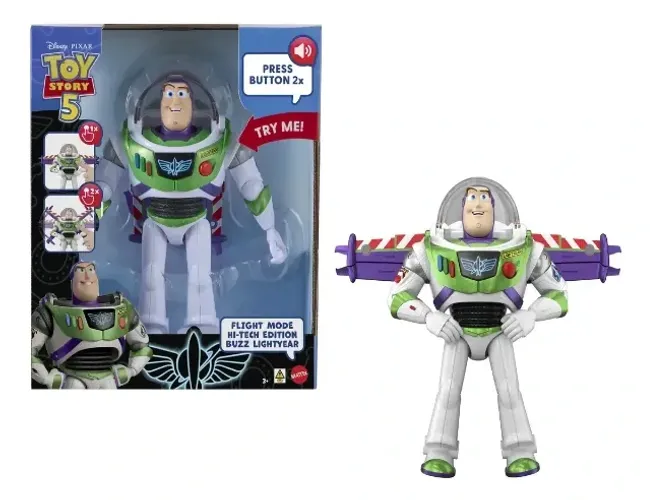 Boneco Buzz Lightyear Jnb64 Pixar Toy Story 5 brinquedo hi tech com falas em português