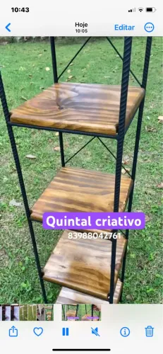 Estante torre quintal criativo